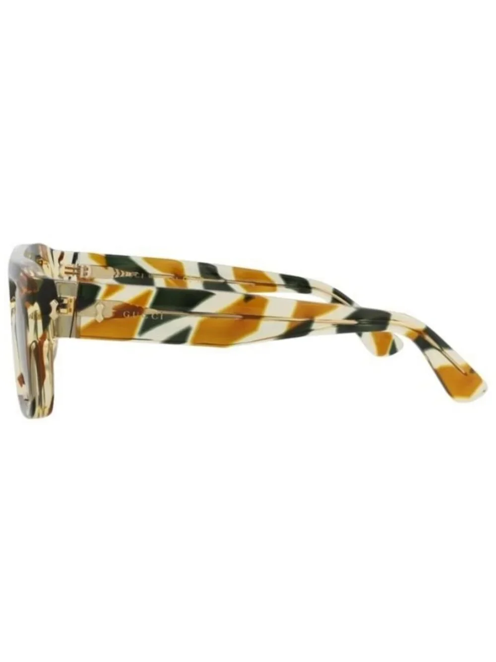 New Gucci Mens Square/Rectangle Havana Havana Brown Fashion Designer Sunglasses